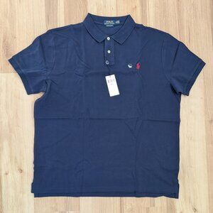 NWT Polo Ralph Lauren Custom Slim Fit Polo XXL navy with red logo